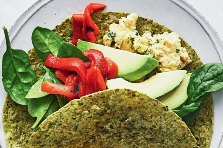 Vegetarian chickpea and avocado wrap