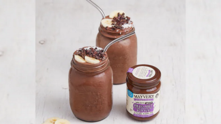 Hazelnut cashew and cacao smoothie, a healthy slurp for chocolate addicts