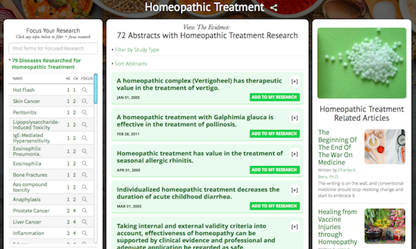 Homeopathic Treatment Research Dashboard