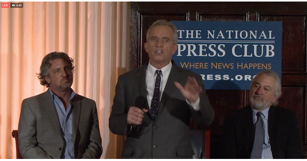 Robert F. Kennedy, Jr. and Robert De Niro Hold Press Conference Today at The National Press Club