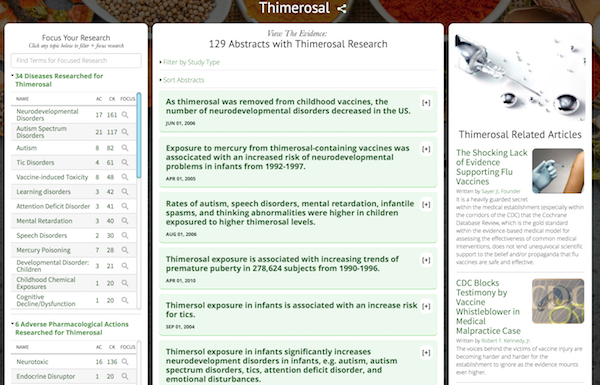 Thimerosal Research Dashboard