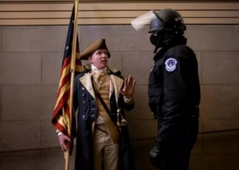 Man dressed as GEORGE WASHINGTON walked into Capitol Building on January 6