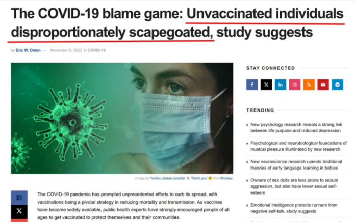 The unvaccinated were unfairly scapegoated