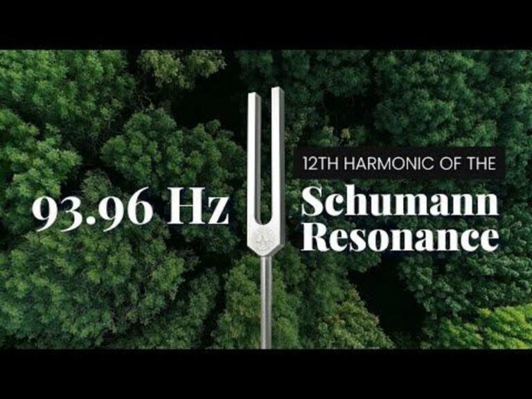 93.96 Hz tuning fork, Schumann resonance, sonic slider, pure tone
